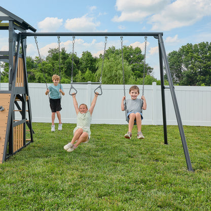 Atlas Steel Swing Set with Monkey Bars