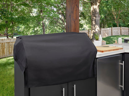 Langston | Covered Walk-In Outdoor Kitchen with Built-In Griddle & Pizza Oven