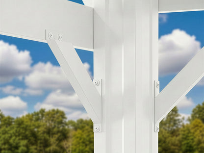 Stratford | 12x10 Steel Pergola – White
